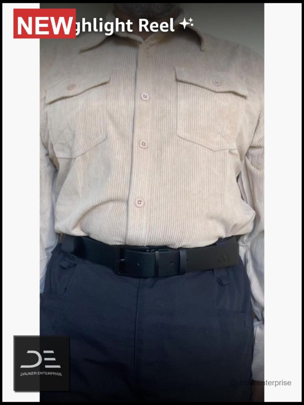 Corduroy Button Down Shirt Jacket Lightweight Overshirt with Flap Pockets - Picture 7 of 7